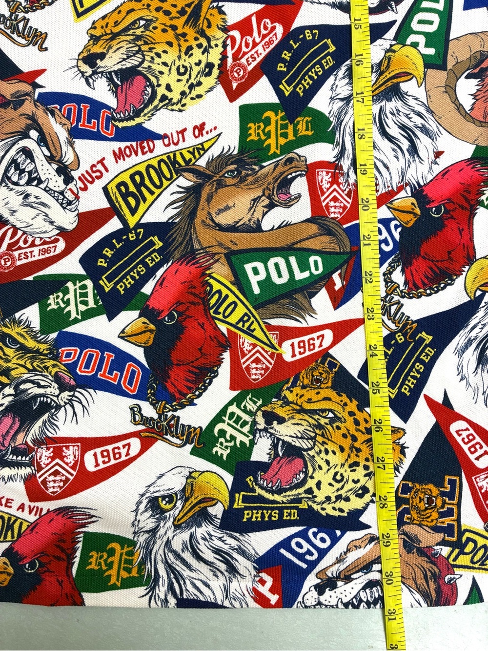Polo Shirt by Ralph Lauren—Multicolor Graphic Polo Shirt—XL Custom Slim Fit - Picture 4 of 4